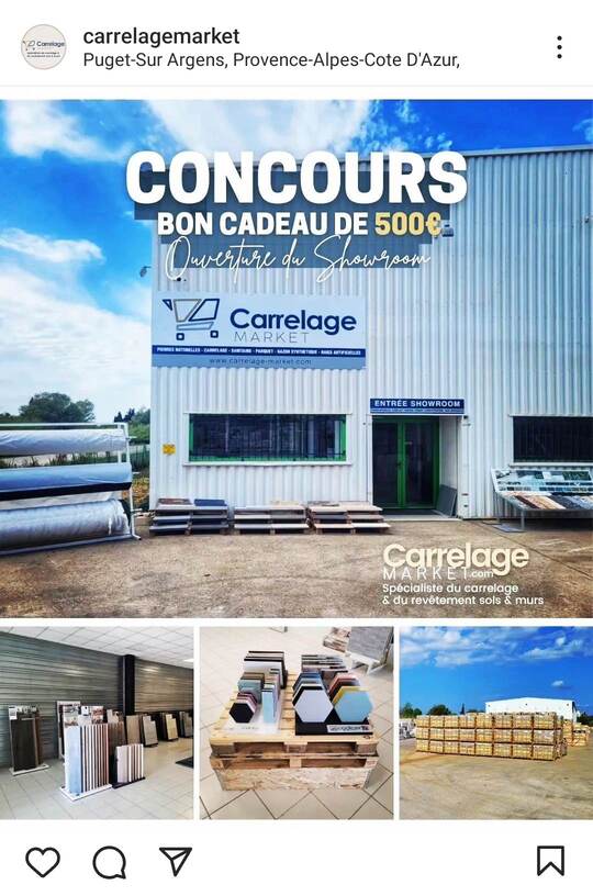Exemple de visuel et mise en avant pour un concours Instagram d'un de nos clients