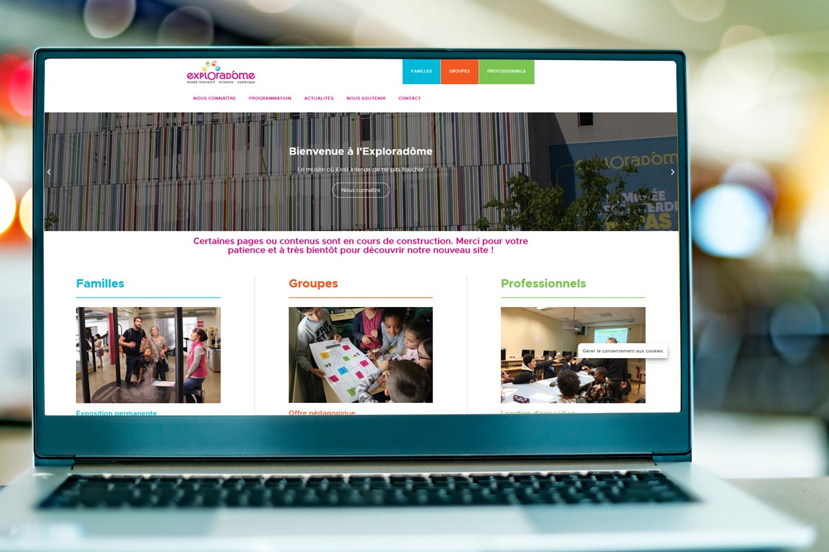 Mise en ligne du nouveau site web de l’Exploradôme, le musée où il est interdit de ne pas toucher